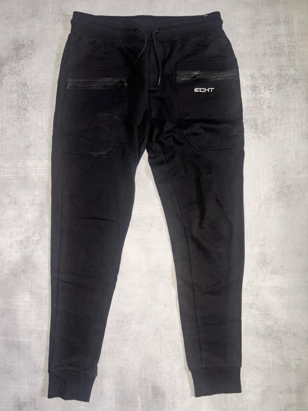 ECHT Black Zip-Pocket Joggers